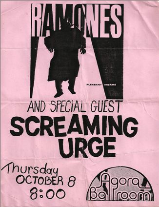 Pink eroxed,Ramones,special guestScreamingUrge,Oct.8,AgoraBallroom